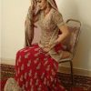maroon pakistani wedding dresses