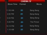 movie schedule