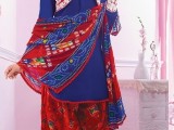 Patiala Salwar Kameez with Back Neck design
