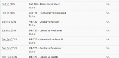PSL 2026 Schedule Teams Time Table